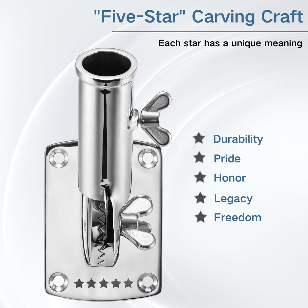 316 Stainless Steel Adjustable Flag Pole Holder N612848