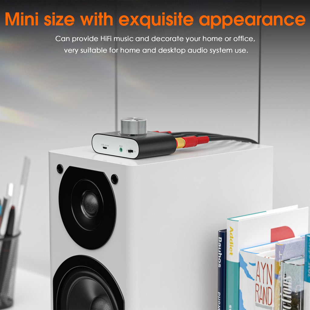 Mini Bluetooth 5.0 Stereo Power Amplifier 50W×2 Black I203344