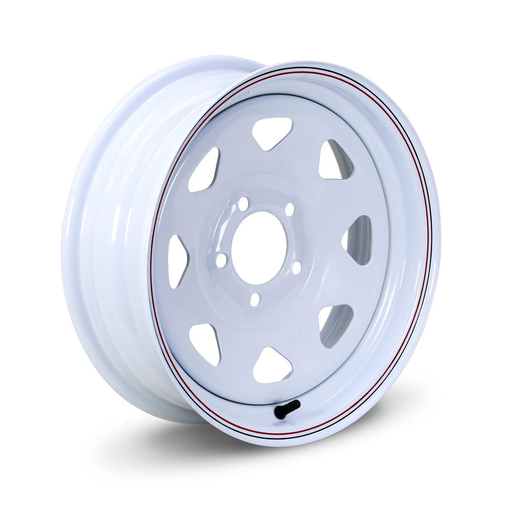 Trailer Tire Wheel ST205/75R15 8-Ply 5X4.5 White Spoke C39116