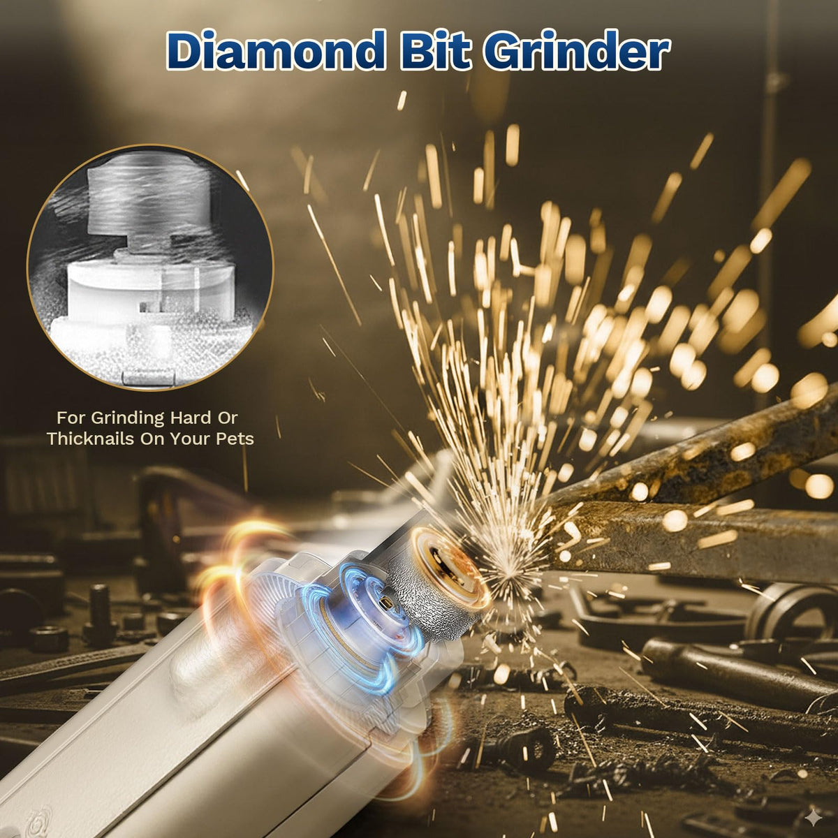 2-in-1 Dog Nail Clippers & Grinder with LED Light S969