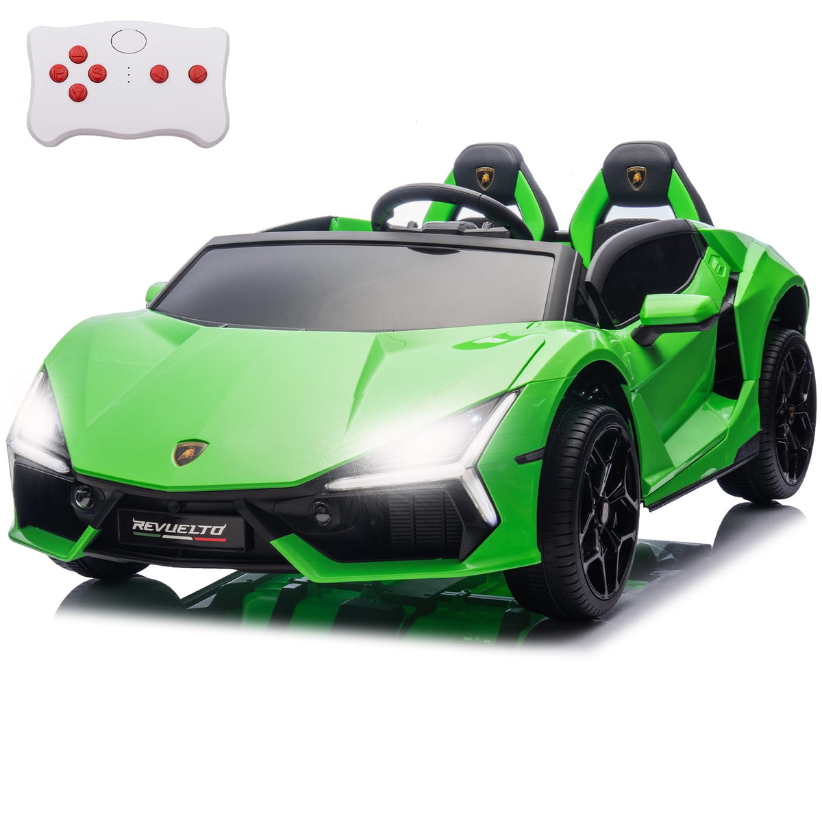 Green 24V 8Ah 2 Seater Ride On Car with Remote Control J441377