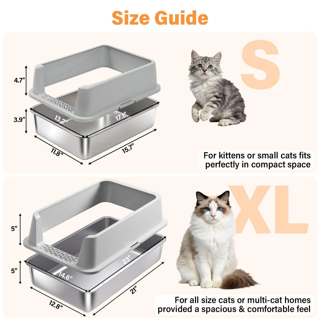 Stainless Steel Cat Litter Box L3418