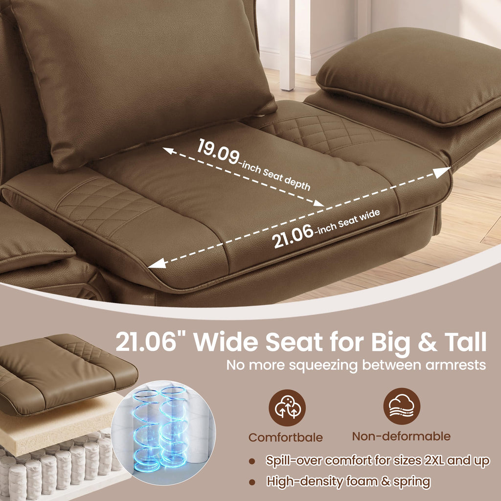 3D Kneading Massage Office Chair with Footrest C706289
