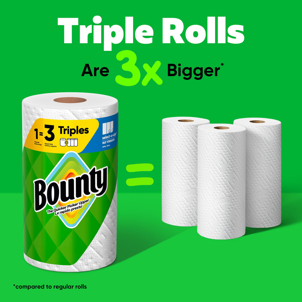 White Paper Towels, 2 Triple Rolls G2412