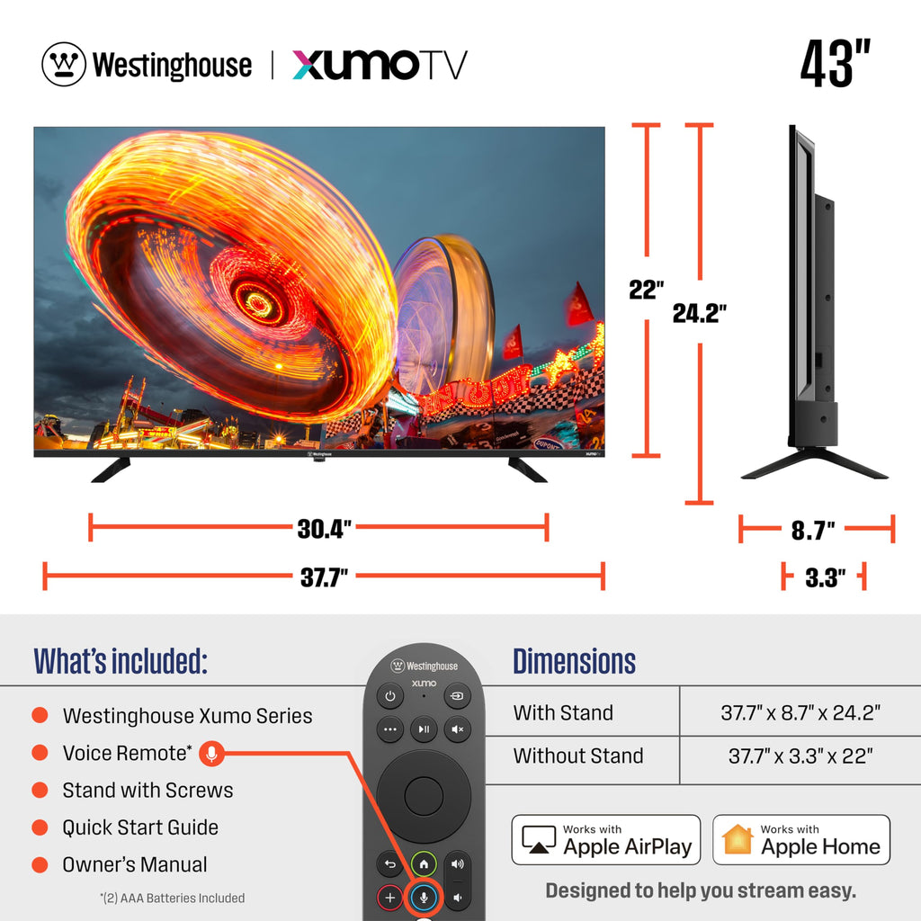 43-inch 4K UHD Smart LED TV V887080