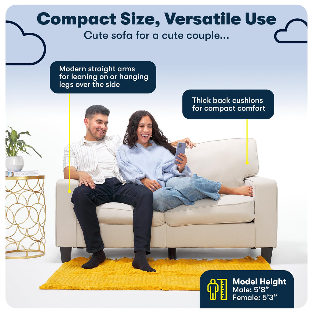 Light Gray Polyester Sofa U914730