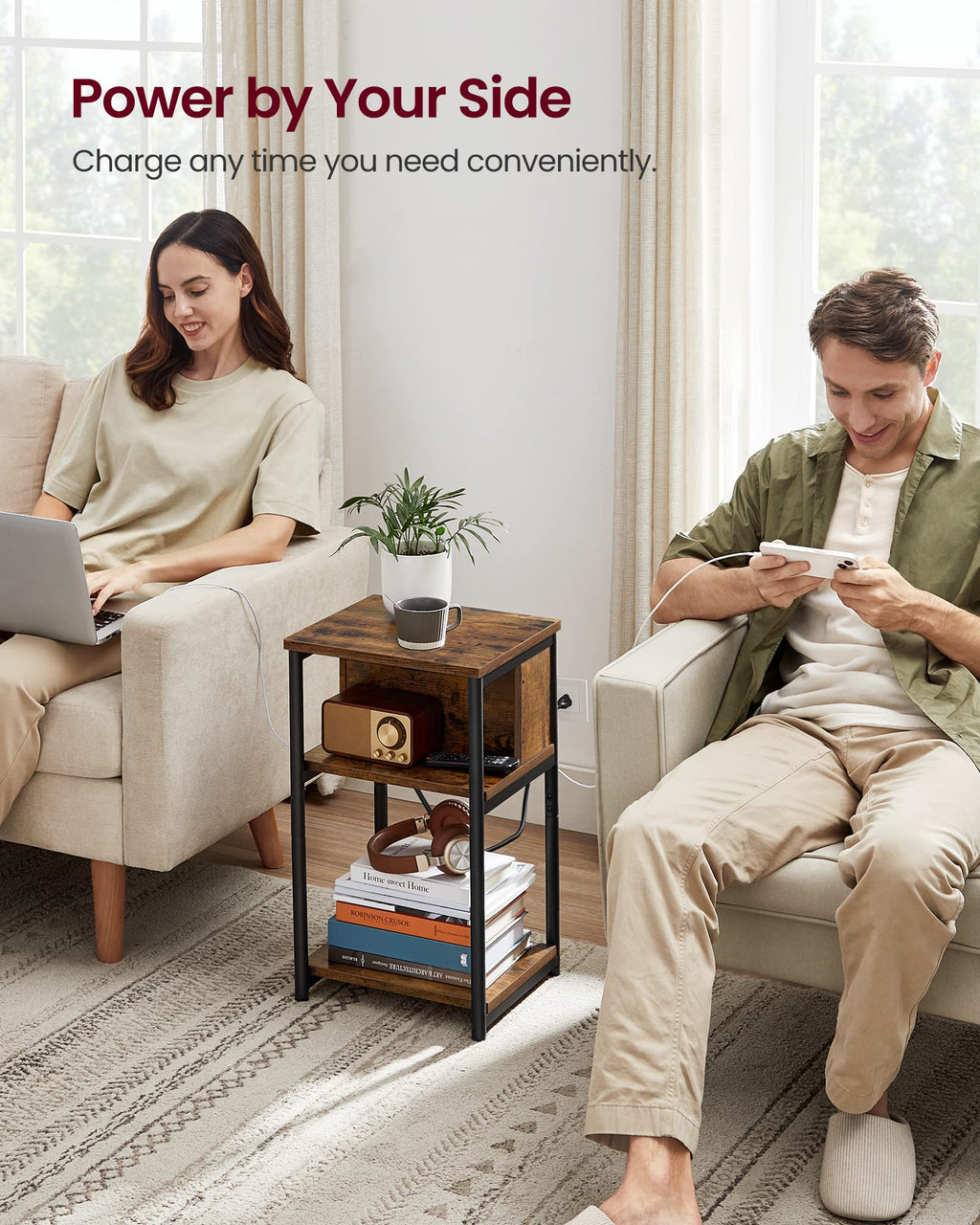 Side Table with Charging Station M504765