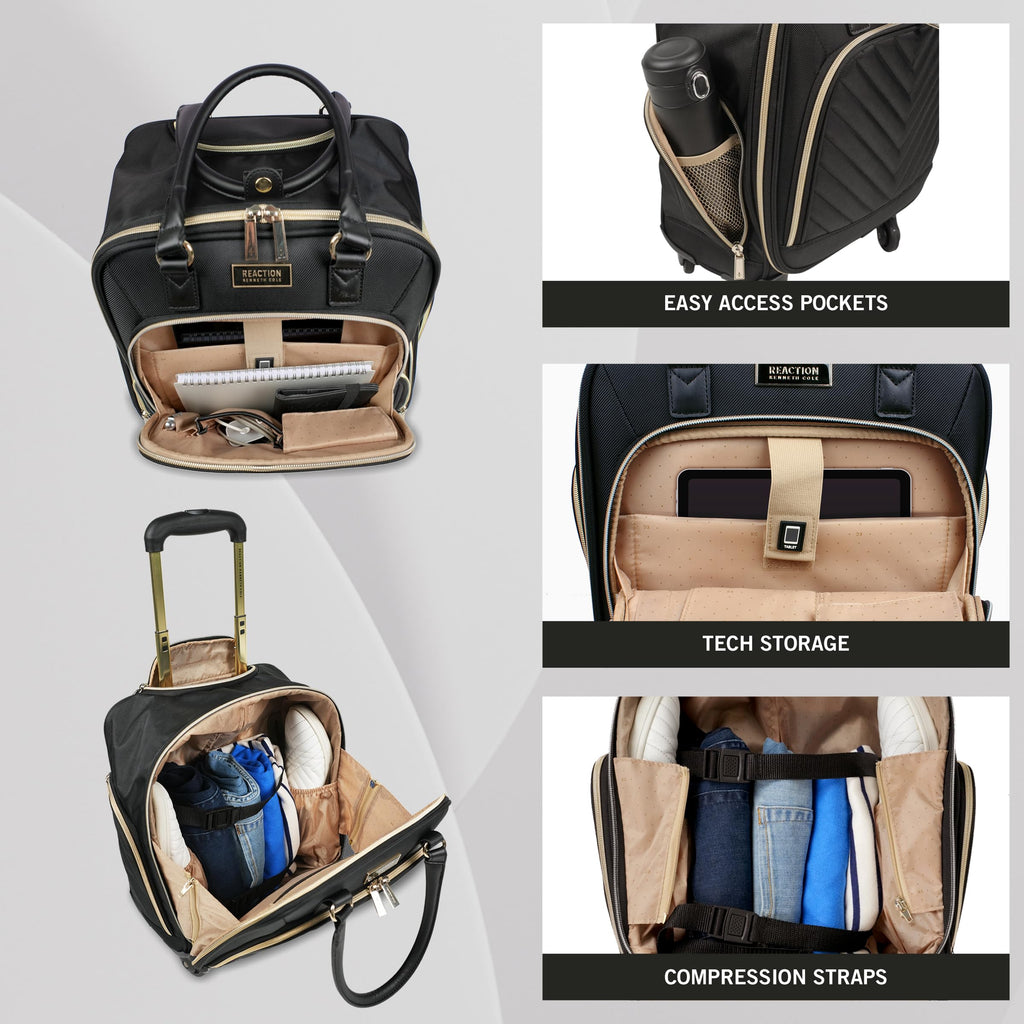 Black Quilted Underseater Luggage P784752