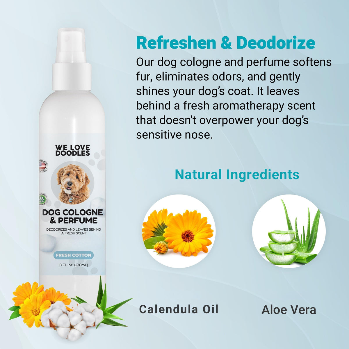 Dog Cologne & Perfume and Large Slicker Brush Bundle D393184
