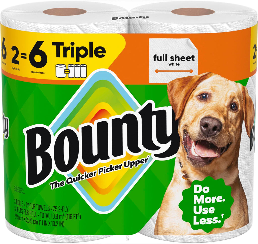 White Paper Towels, 2 Triple Rolls G2412