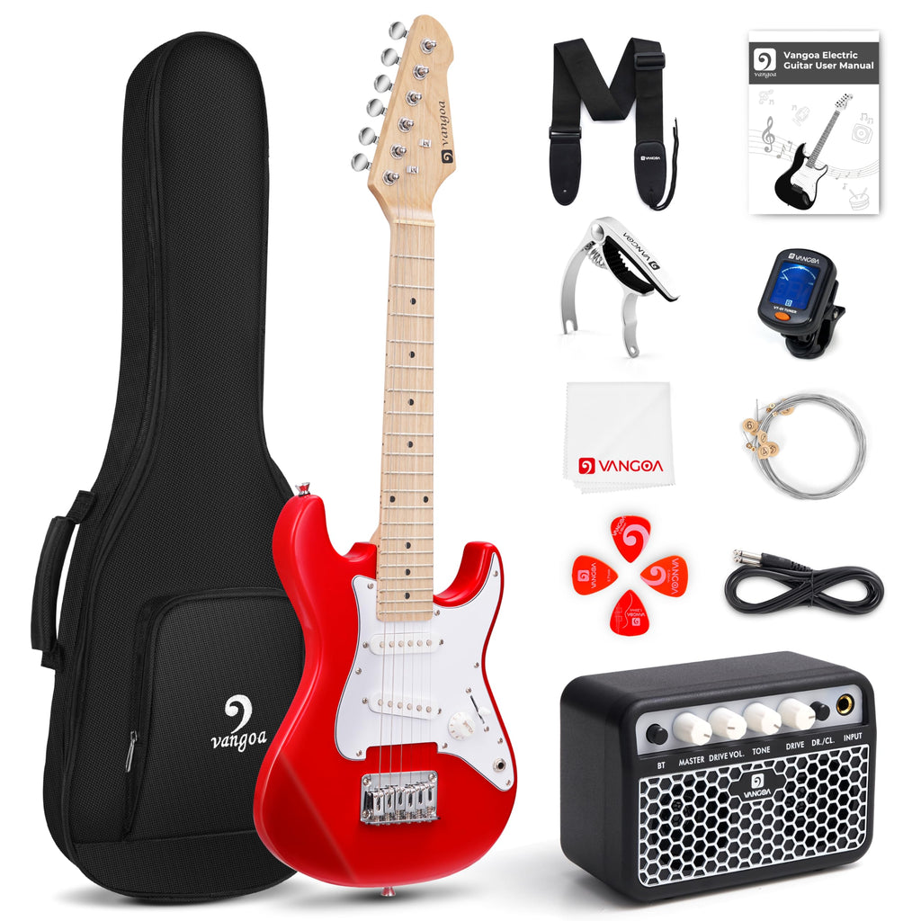 30 Inch Kids Electric Guitar Starter Kit with Amp Red G8398