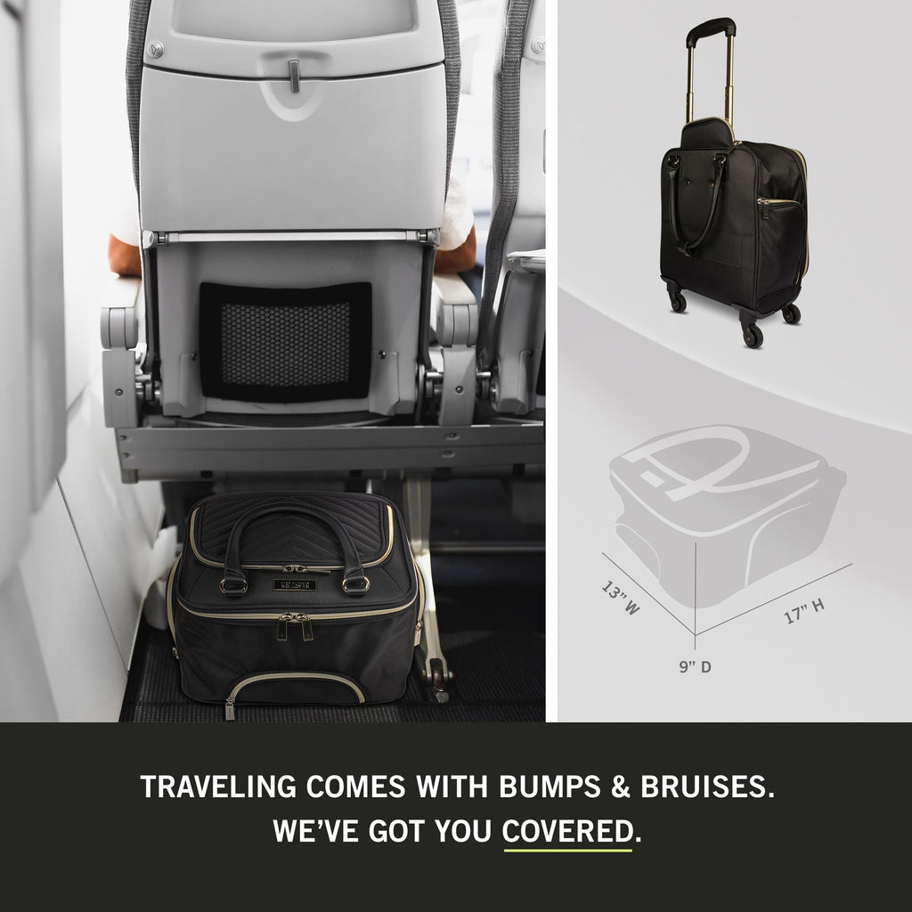 Black Quilted Underseater Luggage P784752
