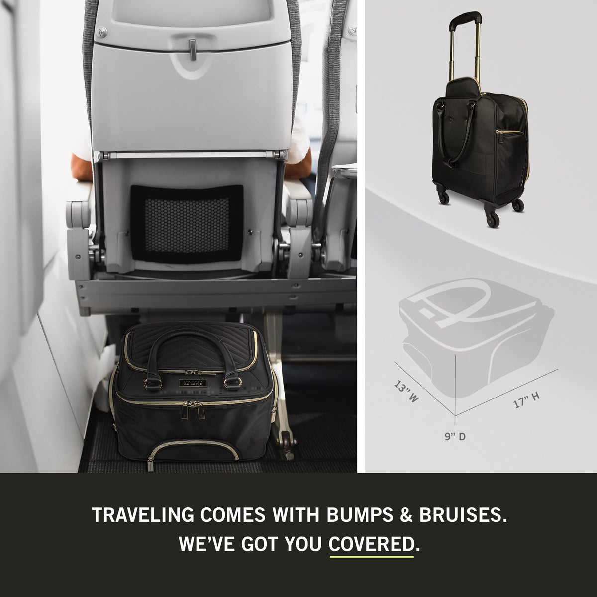 Black Quilted Underseater Luggage P784752