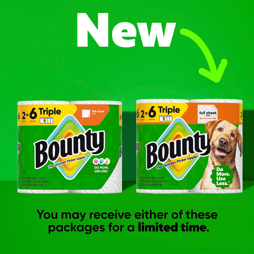 White Paper Towels, 2 Triple Rolls G2412