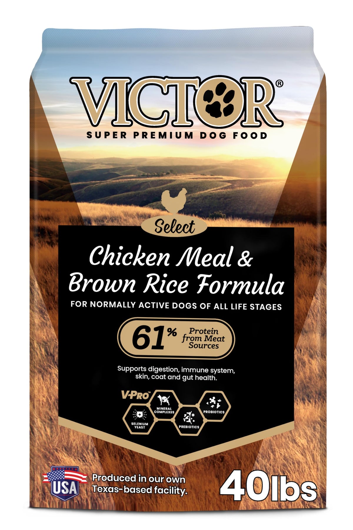 Chicken Meal & Brown Rice Formula Dry Dog Food, 40 lb O70603