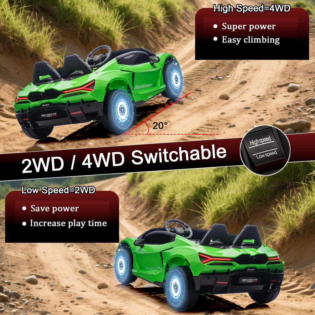 Green 24V 8Ah 2 Seater Ride On Car with Remote Control J441377