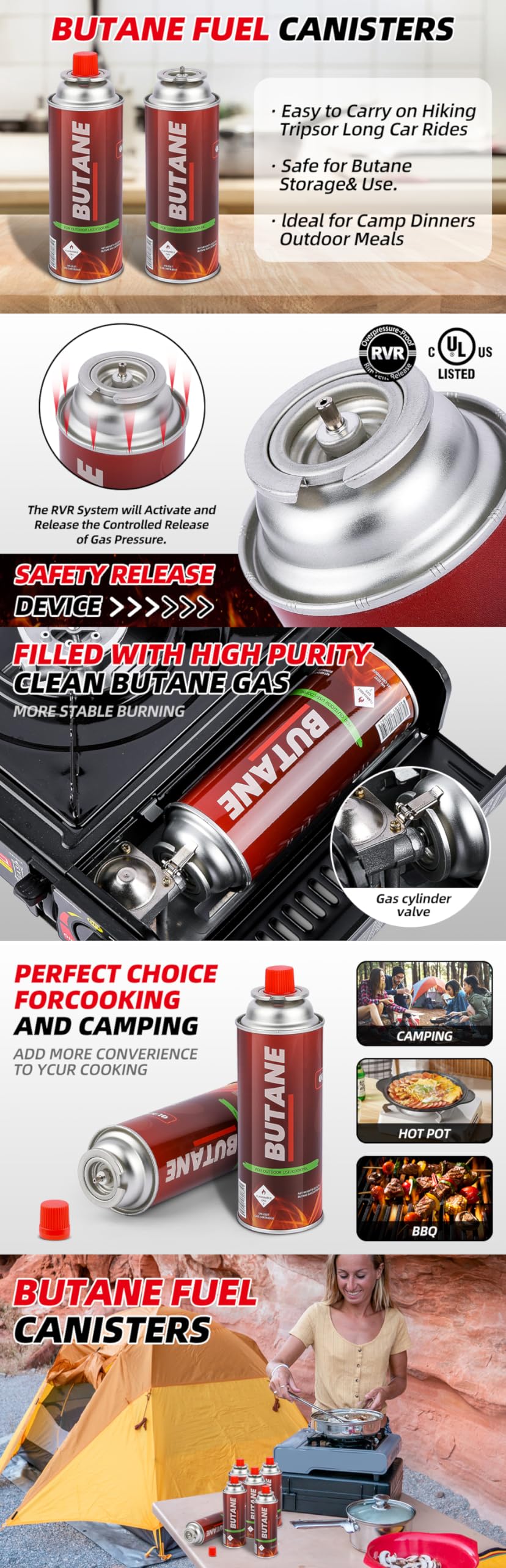 Butane Fuel Cylinders (4) G116