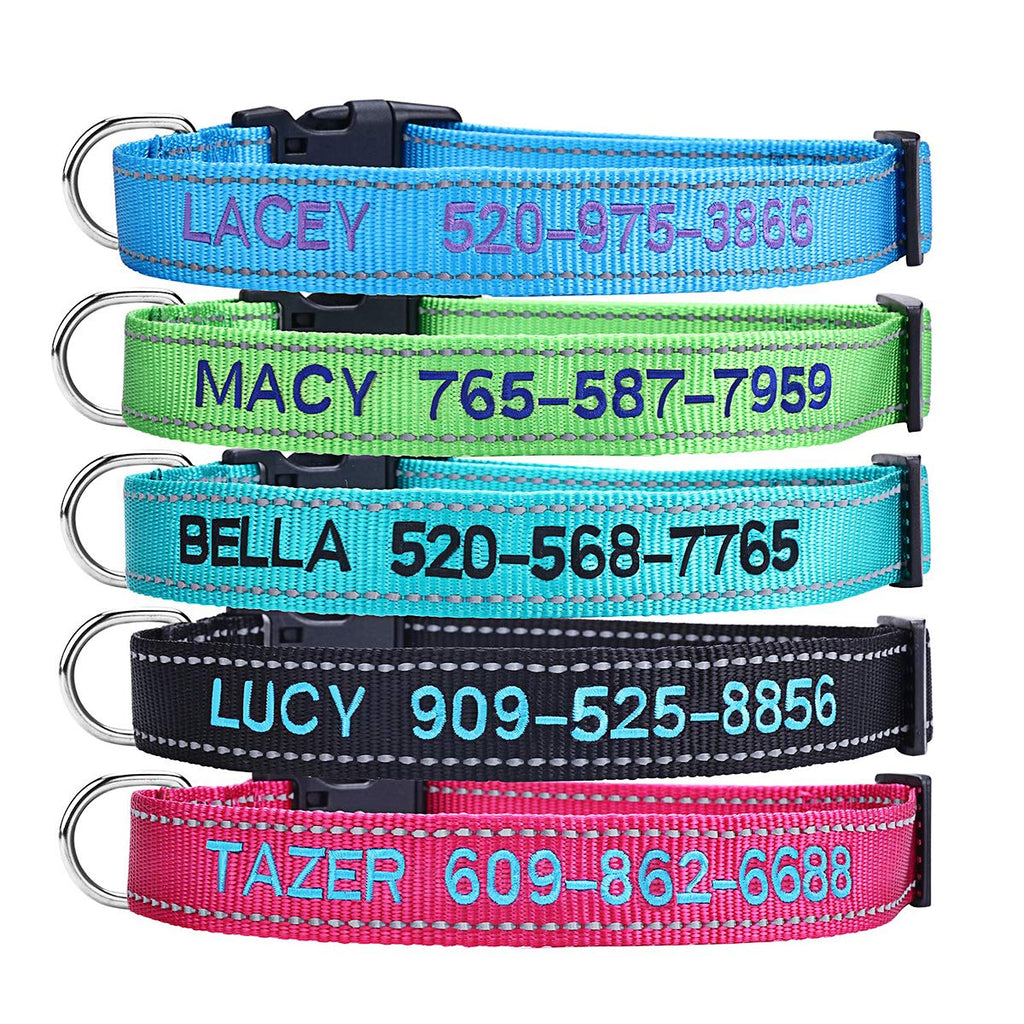 Personalized Dog Collar, 4 Adjustable Sizes Quick Release Buckle and D-Ring F882521