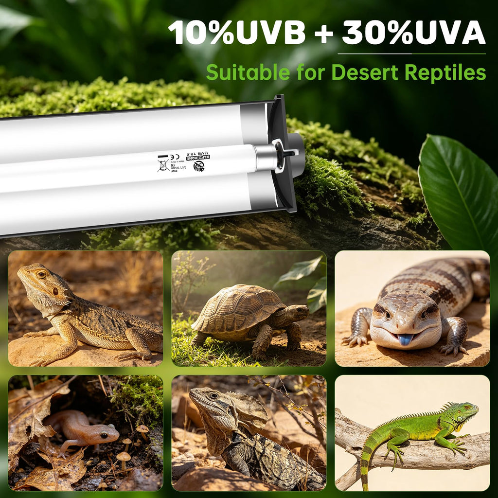 39W 10.0 UVA UVB Reptile Light Fixture Q138