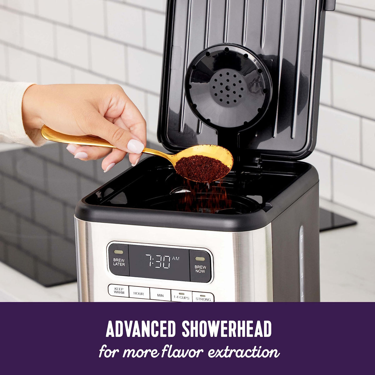 14 Cup Programmable Coffee Maker Stainless Steel W128396