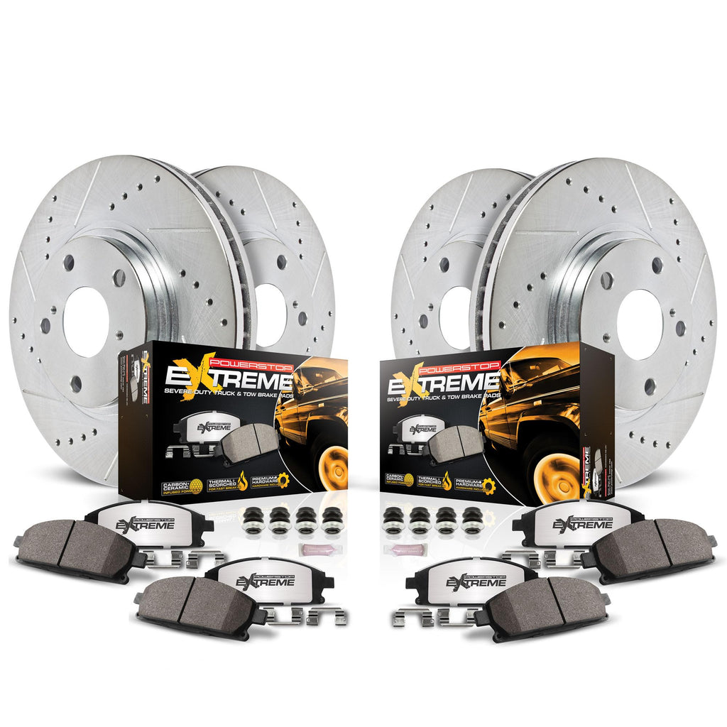 Front & Rear Brake Pad & Rotor Kit Y4045