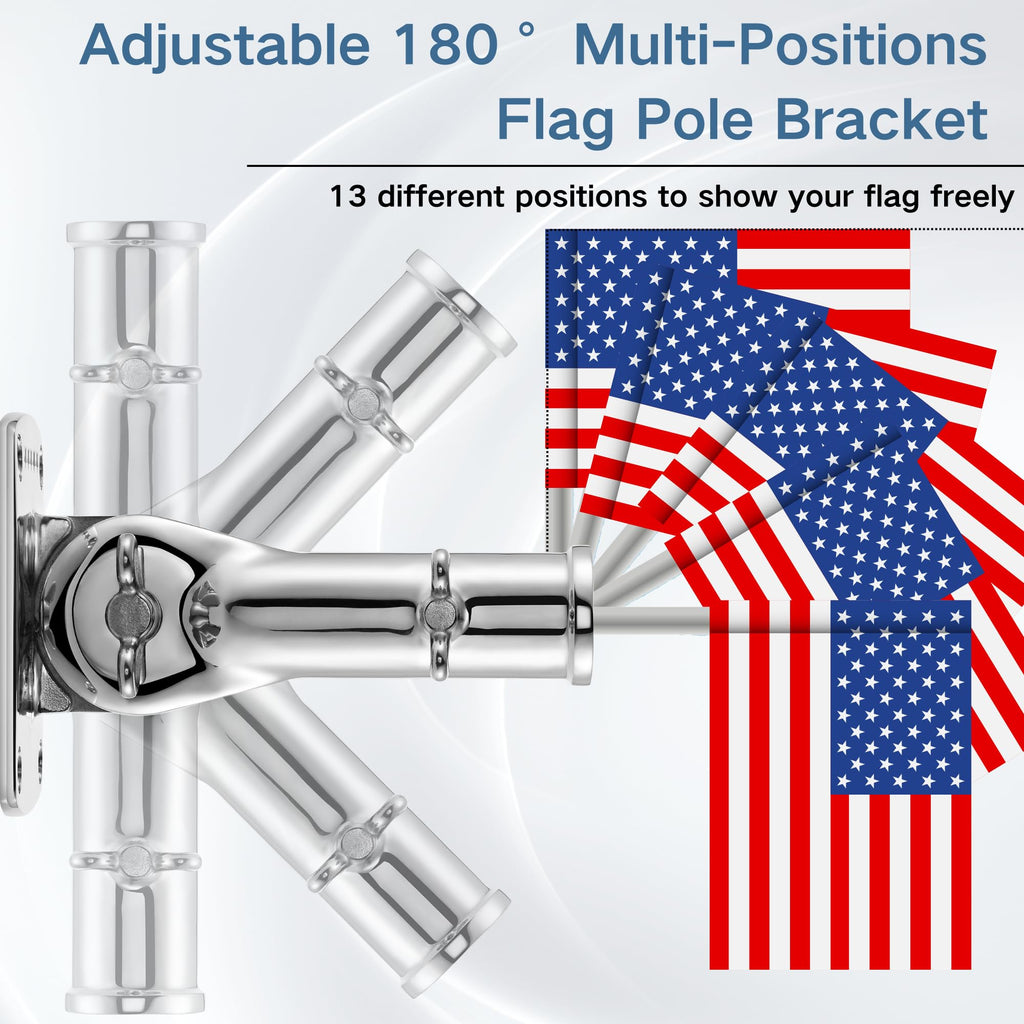 316 Stainless Steel Adjustable Flag Pole Holder N612848