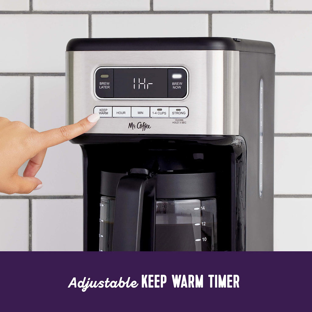 14 Cup Programmable Coffee Maker Stainless Steel W128396
