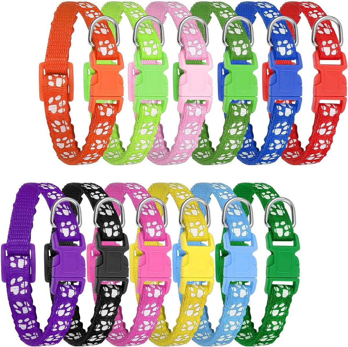 12 Pack Adjustable Puppy Collars I695672