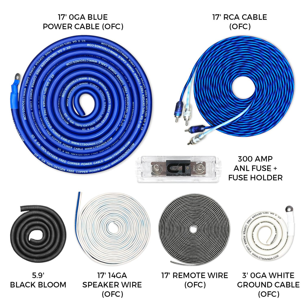 1/0 Gauge OFC Amp Wiring Install Kit L9461