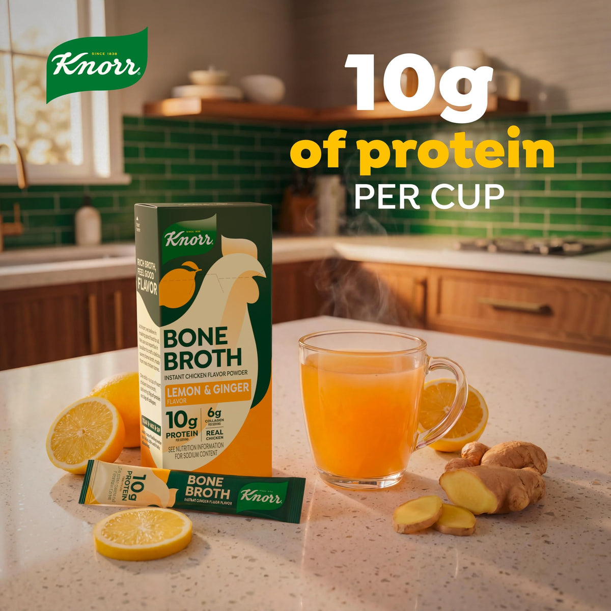 Lemon Ginger Chicken Bone Broth 6 Count V552045