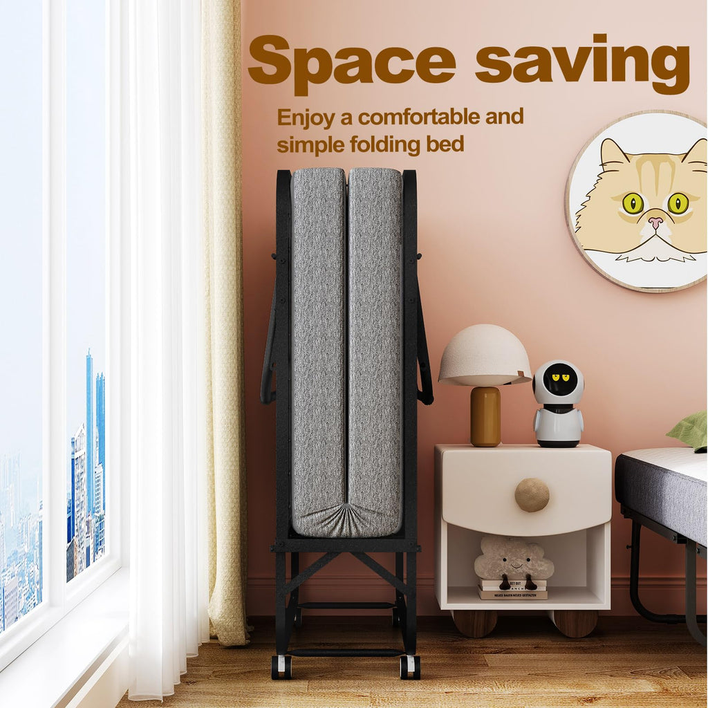 Folding Bed with Memory Foam Mattress K8300