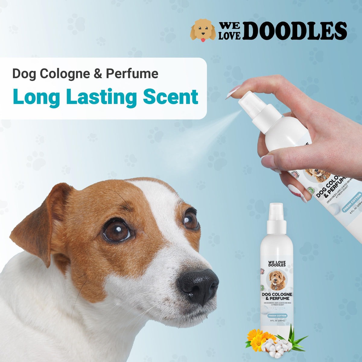 Dog Cologne & Perfume and Large Slicker Brush Bundle D393184