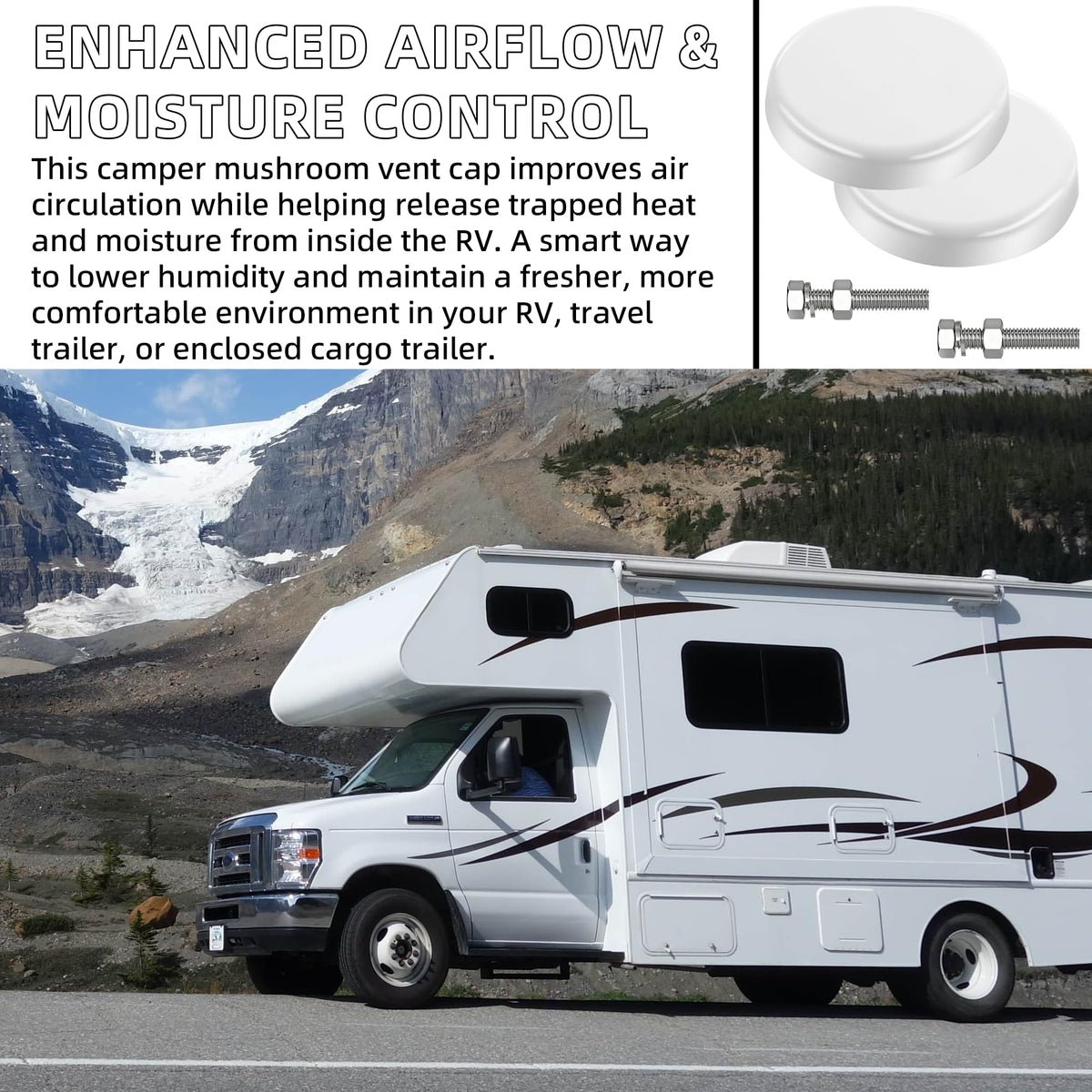 Mushroom Style RV Plumbing Vent Cap I8930