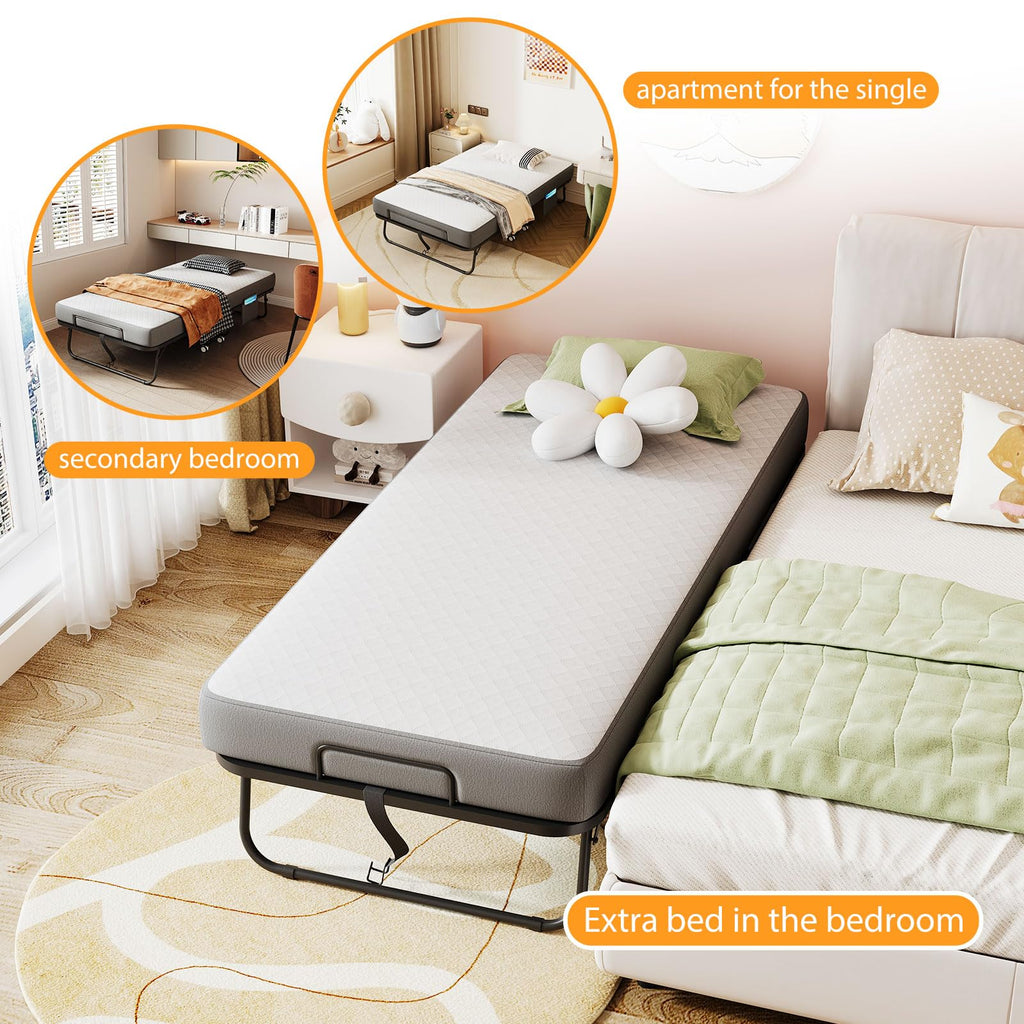 Folding Bed with Memory Foam Mattress K8300