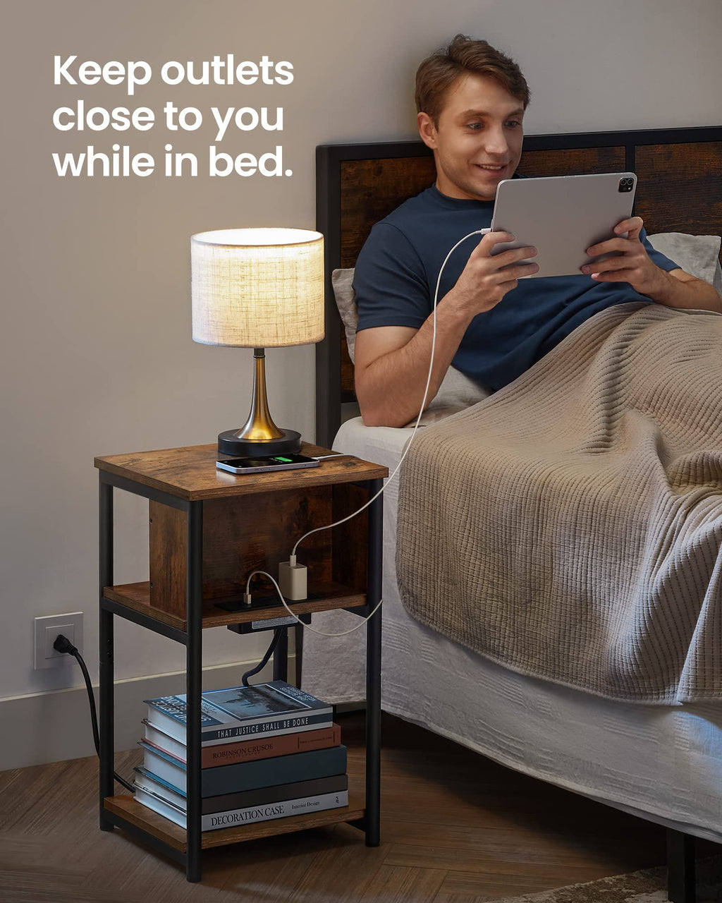 Side Table with Charging Station M504765
