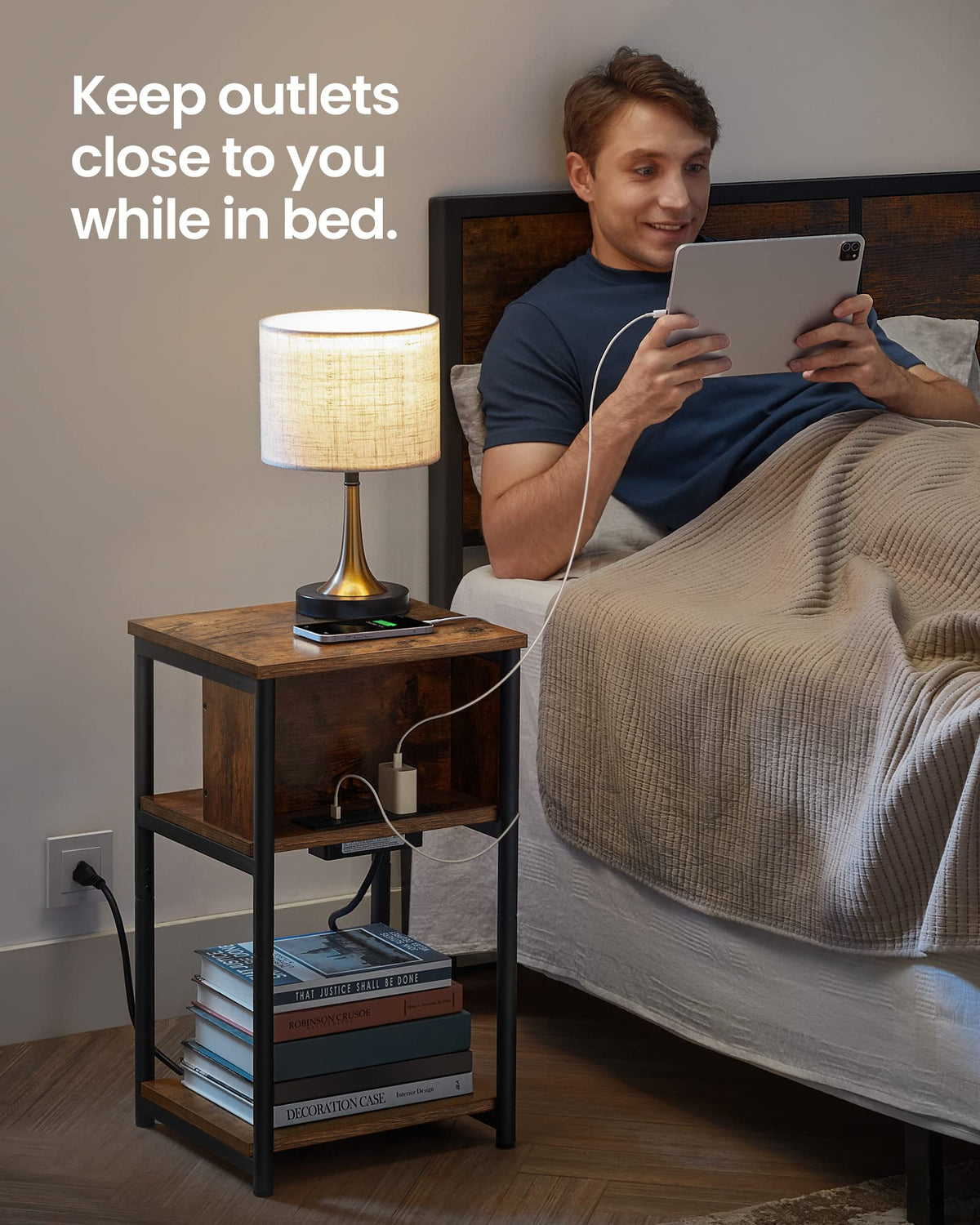 Side Table with Charging Station M504765