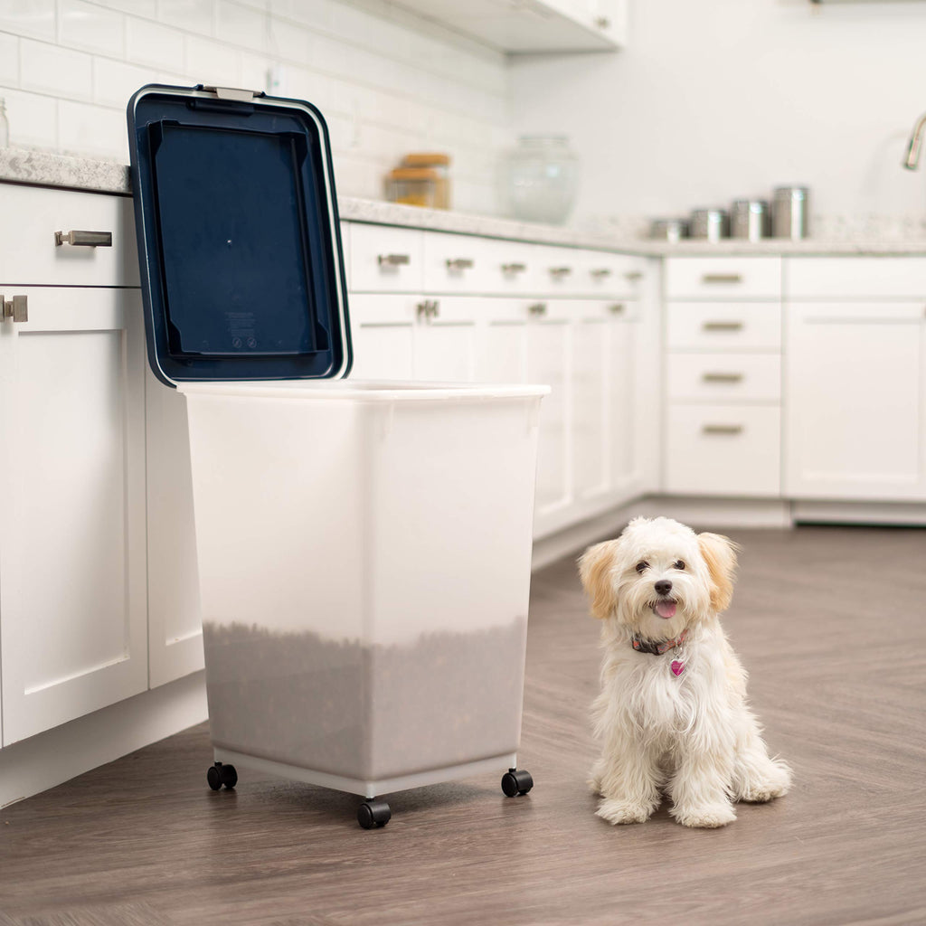 Dog Food Storage Container Up to 54 lbs Navy Pearl P253