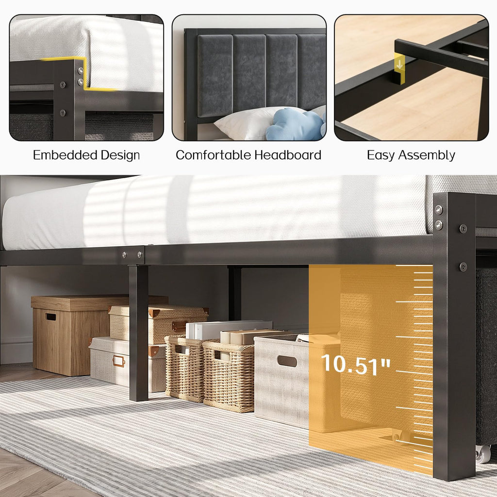 Twin Size Bed Frame with Drawer P2957