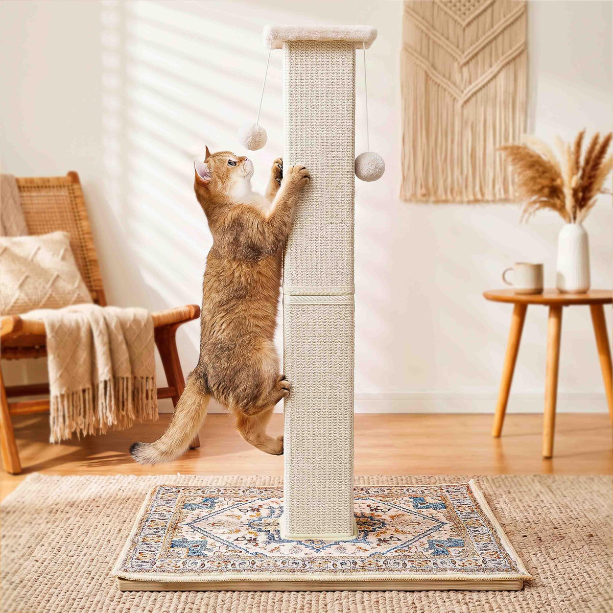 Tall Cat Scratching Post with Carpet B89498