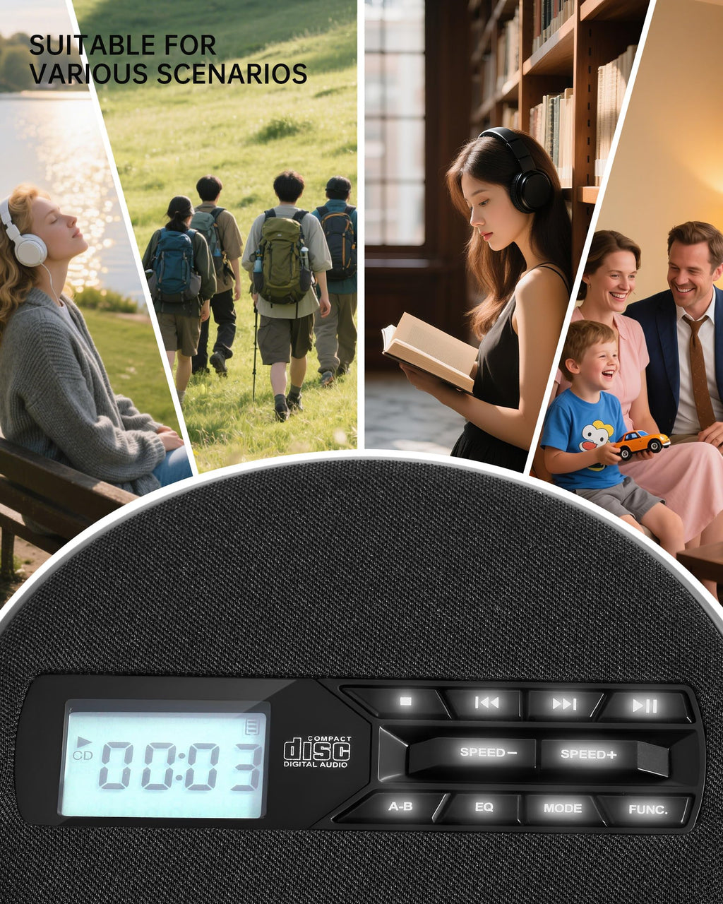 Portable CD Player with Speakers X5849