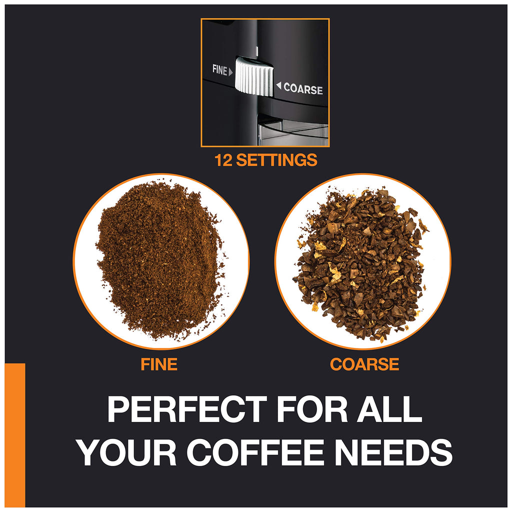 Burr Coffee Grinder 12 Settings 8 oz Stainless Steel I1561