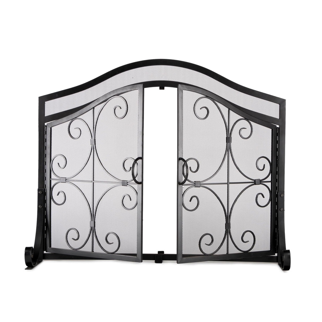 Black Metal Fireplace Screen A171195