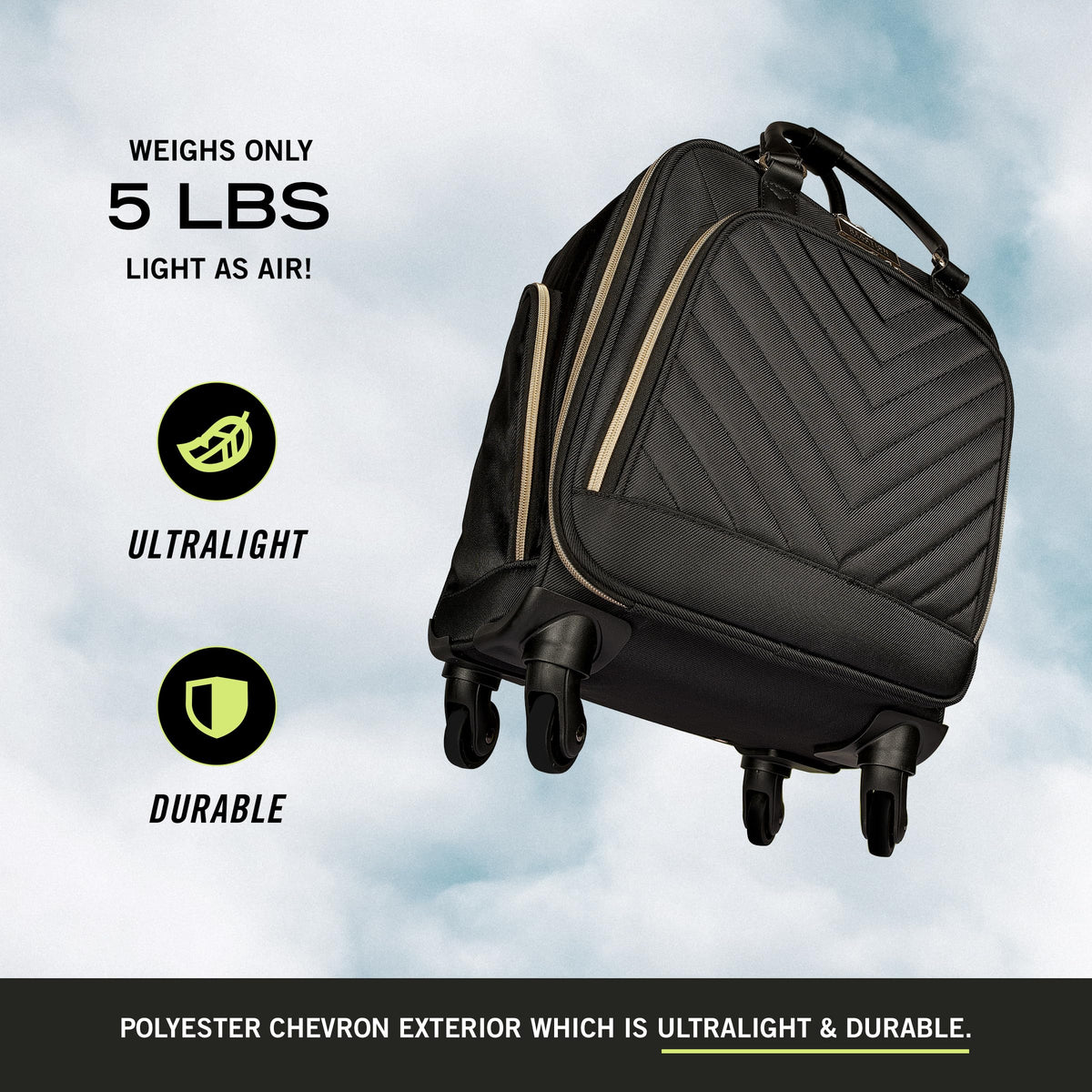 Black Quilted Underseater Luggage P784752