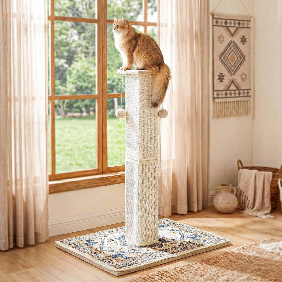 Tall Cat Scratching Post with Carpet B89498