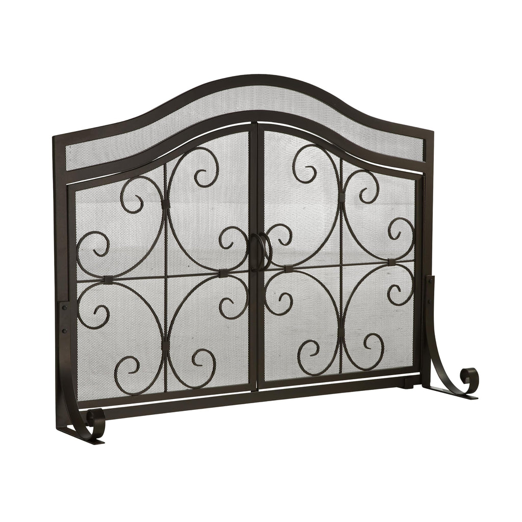 Black Metal Fireplace Screen A171195