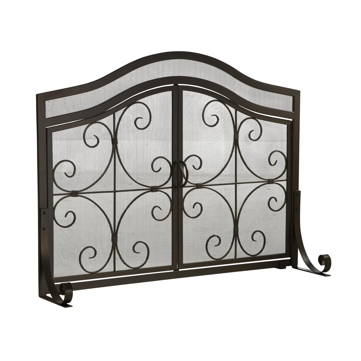 Black Metal Fireplace Screen A171195