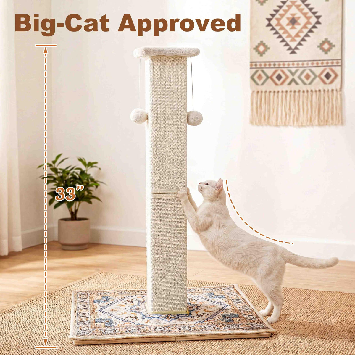 Tall Cat Scratching Post with Carpet B89498